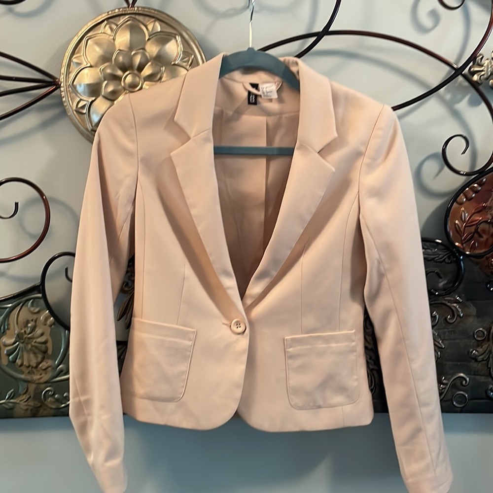 Divided light pink suit jacket (size 2)